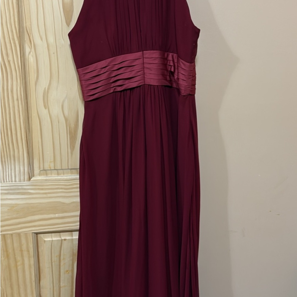 Red Pleated Halter Sundress for Wedding Guest